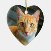 美しいジンジャー猫 セラミックオーナメント (右)