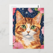 美しいジンジャー猫 ポストカード (正面/裏面)