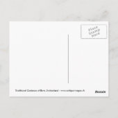 美しいスイスの女伝統的性、ベルン ポストカード (裏面)