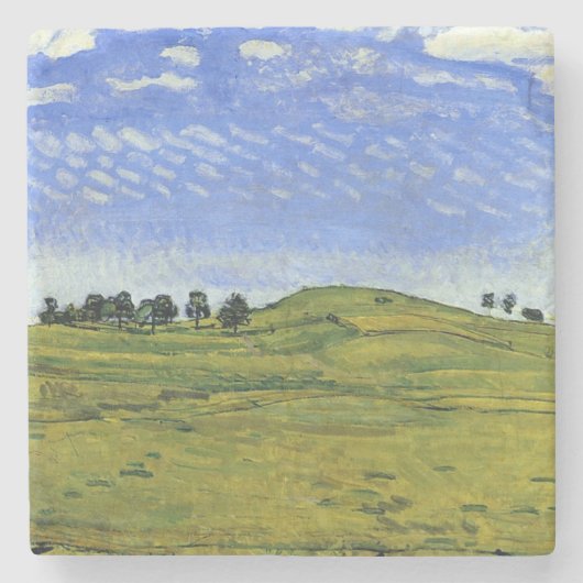 美しいスイスアルプスランドスケープ（ファーディナンドホドラー） ストーンコースター (正面)