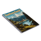 美しいスイススイスアルプス名勝の山々 ノートブック (右側)