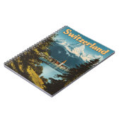 美しいスイススイスアルプス名勝の山々 ノートブック (左側)