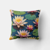美しいスイレンの花 クッション (裏面)