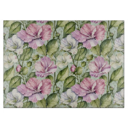 美しいスイートピーズオンミント カッティングボード