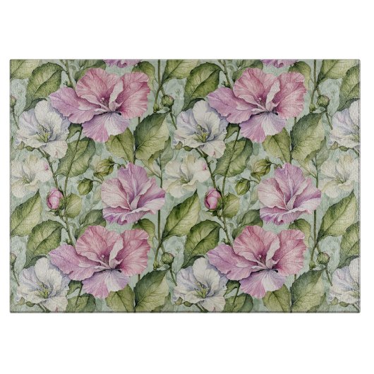 美しいスイートピーズオンミント カッティングボード (正面)