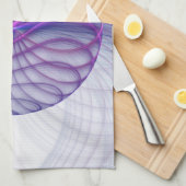 美しいスウィングモダン抽象芸術フラクタルアートピンク キッチンタオル (四つ折り)