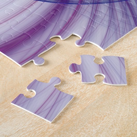 美しいスウィングモダン抽象芸術フラクタルアートピンク ジグソーパズル (側面)