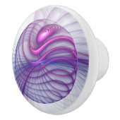 美しいスウィングモダン抽象芸術フラクタルアートピンク セラミックノブ (右)