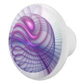 美しいスウィングモダン抽象芸術フラクタルアートピンク セラミックノブ (右)