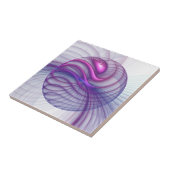 美しいスウィングモダン抽象芸術フラクタルアートピンク タイル (側面)