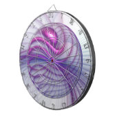 美しいスウィングモダン抽象芸術フラクタルアートピンク ダーツボード (正面右)