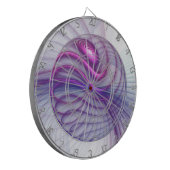 美しいスウィングモダン抽象芸術フラクタルアートピンク ダーツボード (正面左)