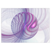 美しいスウィングモダン抽象芸術フラクタルアートピンク テーブルクロス (正面(横))