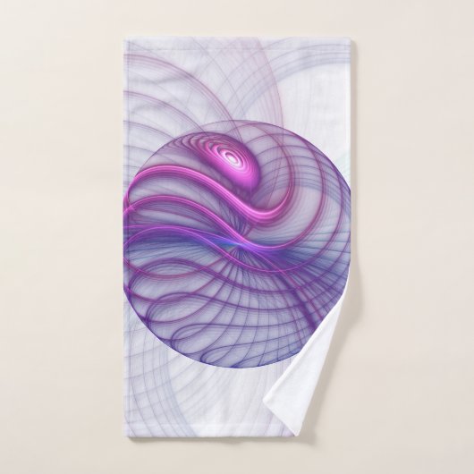美しいスウィングモダン抽象芸術フラクタルアートピンク バスタオルセット (ハンドタオル)