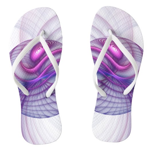 美しいスウィングモダン抽象芸術フラクタルアートピンク ビーチサンダル (ソール)