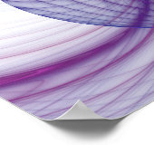 美しいスウィングモダン抽象芸術フラクタルアートピンク ポスター (角)