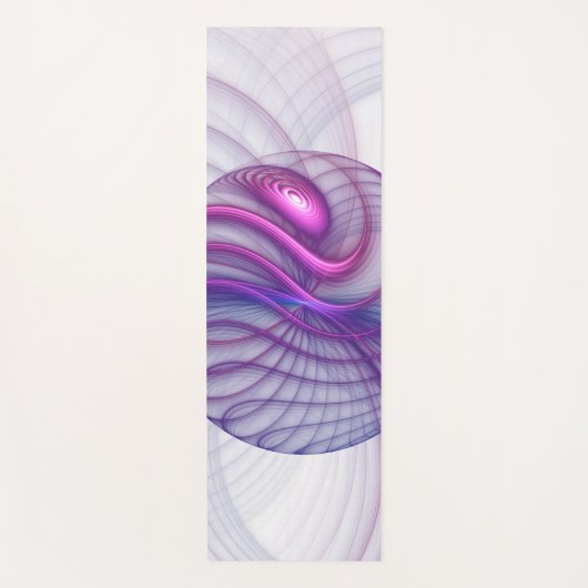 美しいスウィングモダン抽象芸術フラクタルアートピンク ヨガマット (正面)