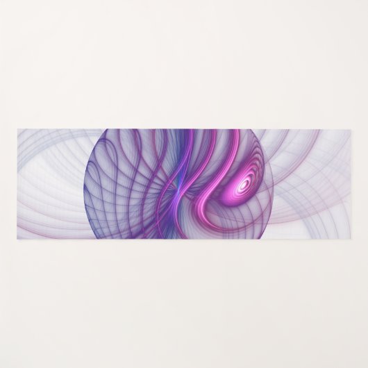 美しいスウィングモダン抽象芸術フラクタルアートピンク ヨガマット (正面(横))