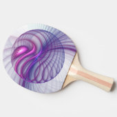 美しいスウィングモダン抽象芸術フラクタルアートピンク 卓球ラケット (横)