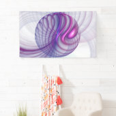 美しいスウィングモダン抽象芸術フラクタルアートピンク 横断幕 (インサイチュ)