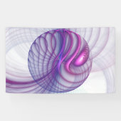 美しいスウィングモダン抽象芸術フラクタルアートピンク 横断幕 (横)