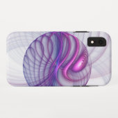 美しいスウィングモダン抽象芸術フラクタルアートピンク Case-Mate iPhoneケース (裏面(横))
