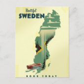 美しいスウェーデン旅行ポスター インビテーションポストカード (正面)