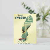 美しいスウェーデン旅行ポスター インビテーションポストカード (スタンド正面)