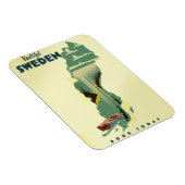 美しいスウェーデン旅行ポスター マグネット (右側)