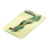 美しいスウェーデン旅行ポスター マグネット (左側)