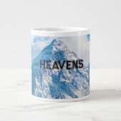 美しいスカイブルーカラーイメージ文字専門マグカップ ジャンボコーヒーマグカップ (正面)