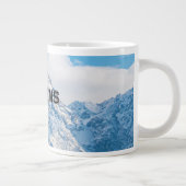美しいスカイブルーカラーイメージ文字専門マグカップ ジャンボコーヒーマグカップ (右)