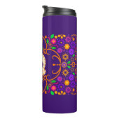 美しいスカルとフラワーズディアデロスムエルトス タンブラー (回転右)