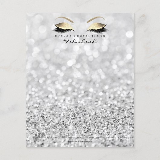 美しいスキニーラッシュメイクアップスタイリストシルバーグレー チラシ (正面)