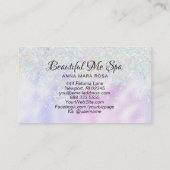 *～*美しいスクリファンシープトレインボーホログラムグリッター 名刺 (裏面)