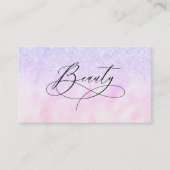 *～*美しいスクリファンシープトレインボーホログラムグリッター 名刺 (正面)