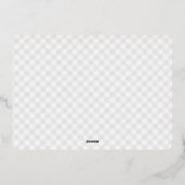 美しいスクリプトバプテスマ 箔招待状 (裏面)