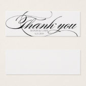 美しいスクリプトフォントありがとうメッセージカード (正面&裏面)