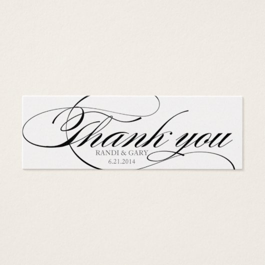 美しいスクリプトフォントありがとうメッセージカード (正面)