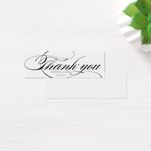 美しいスクリプトフォントありがとうメッセージカード (デスク)