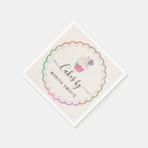 美しいスクリプトベーカリーのビジネス用ナプキン