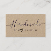 美しいスクリプト手作りのクラフトビジネス 名刺 (正面)