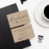 美しいスクリプト手作りのクラフトビジネス 名刺