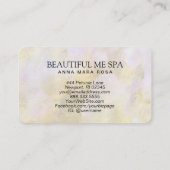 *~*美しいスクリプト金箔ピンクビジネスカード 名刺 (裏面)