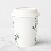 美しいスクリプトeucalyptus 結婚葉の 紙コップ (左)