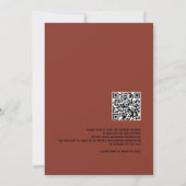 美しいスケルトンカップルQR結婚の夕べパーティー 招待状 (裏面)