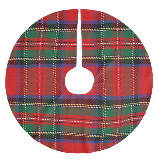 美しいスコテ伝統的ィッシュはクリスマスが必要 ブラッシュドポリエステルツリースカート (正面)