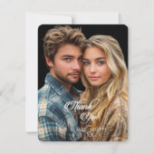 美しいスタイリッシュな写真の感謝カード サンキューカード (正面)