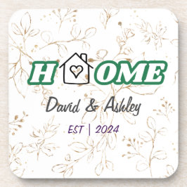 美しいスタイリッシュカスタムカップル名金ゴールドホーム コースター