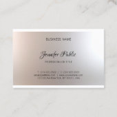 美しいスタイリッシュサロンメイクアップアーティストトレンディーテンプレート 名刺 (裏面)